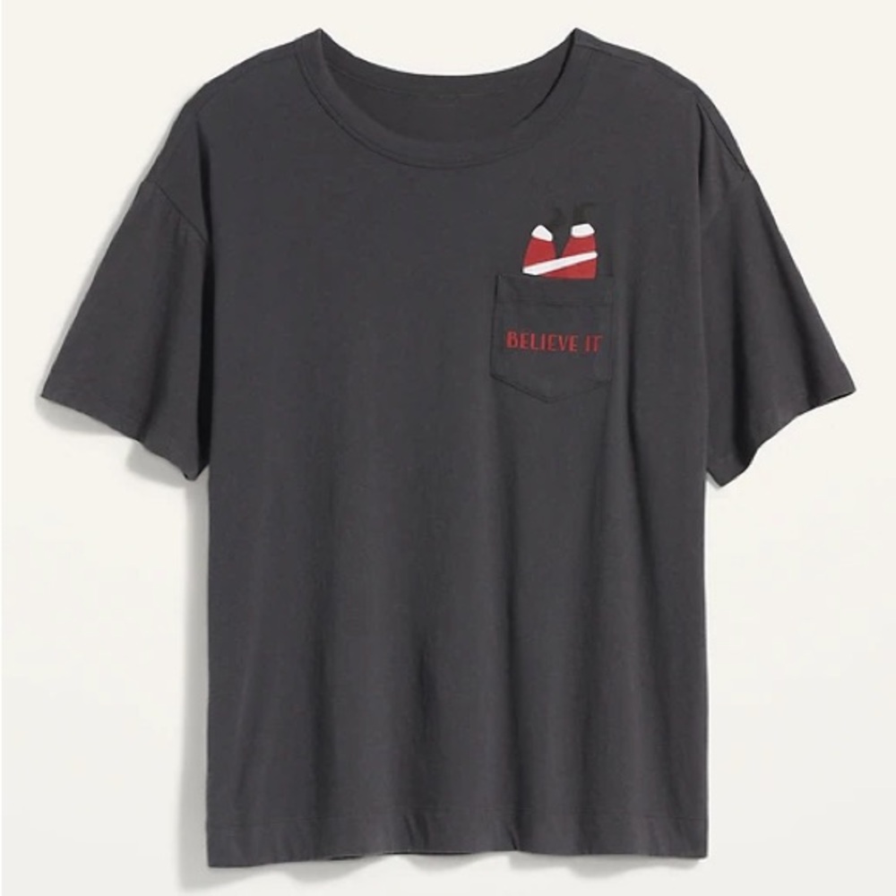 Gray Graphic Christmas T-Shirt